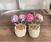 Häkel Nelken Blumen Topf Handgemachter Schreibtischdeko
