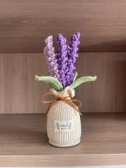 Häkel Lavendel Blumen Topf Handgemachter Garn Strauß