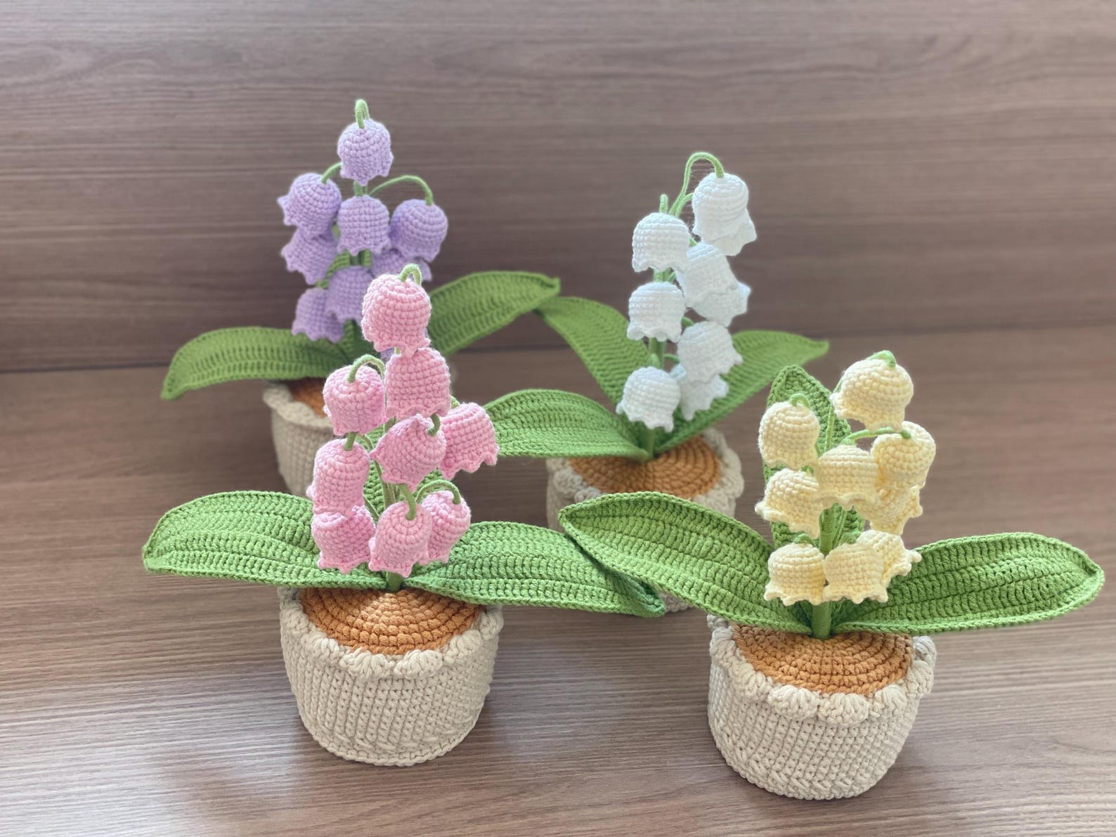 Häkel Lilien Maiglöckchen Häkelblumen Topf