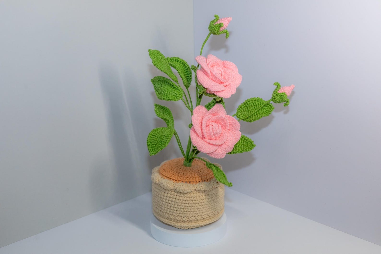 Häkel Rosen Geschenk Häkelblumen Topf Häkelblumen