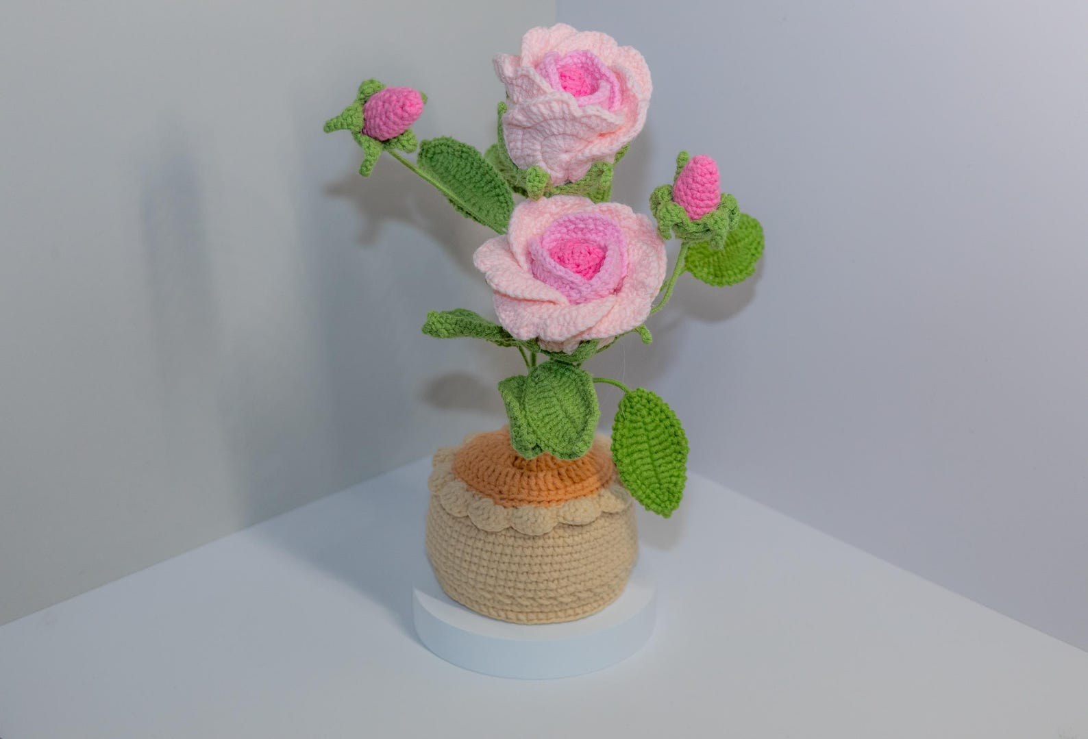 Häkel Rosen Geschenk Häkelblumen Topf Häkelblumen
