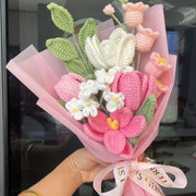 Häkel Rosen Strauß Handgemachter Blumenarrangement Häkel Strauß