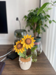 Häkel Sonnenblumen Häkelblumen Topf Häkelblumen Schreibtischdeko
