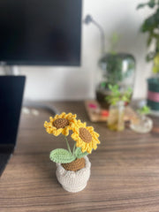 Häkel Sonnenblumen Häkelblumen Topf Häkelblumen Mini