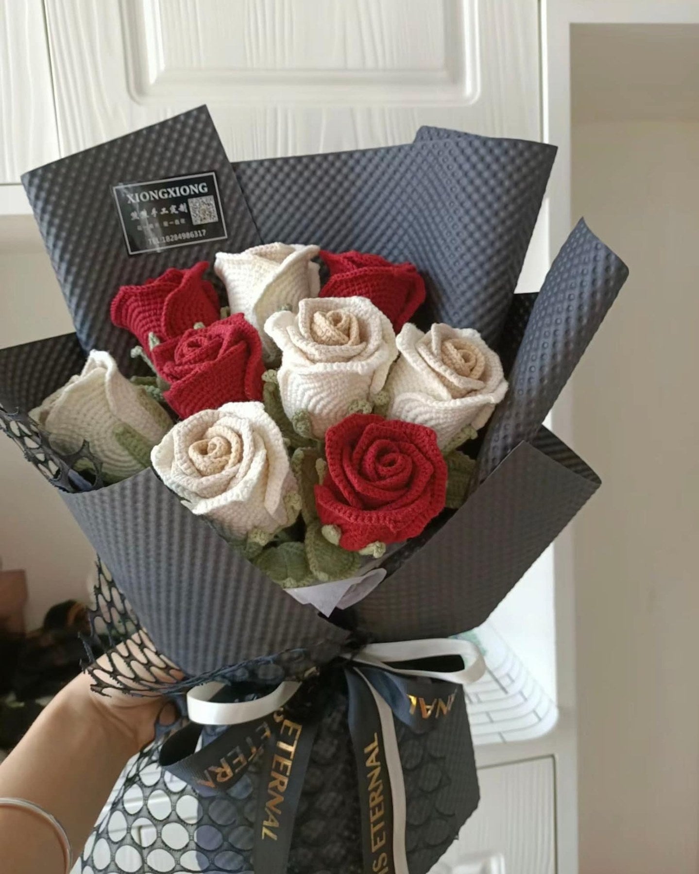 Häkelblumenstrauß Häkel Rosen Geschenk Häkelblumen