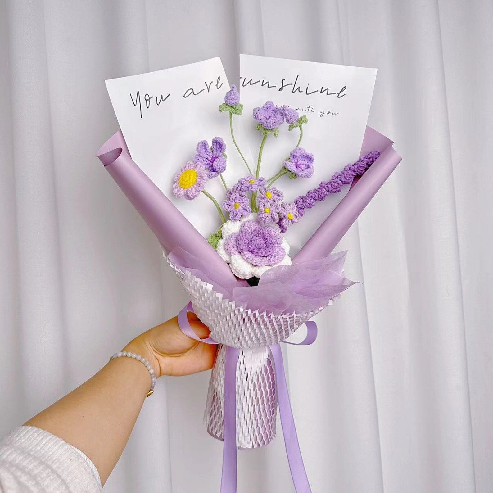 Häkelblumenstrauß Handgemachter Geburtstag Geschenk