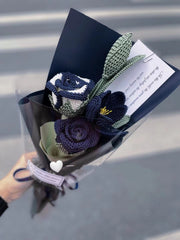 Häkelblumenstrauß Einzigartiger Schreibtischdeko Geschenk Handgemachter