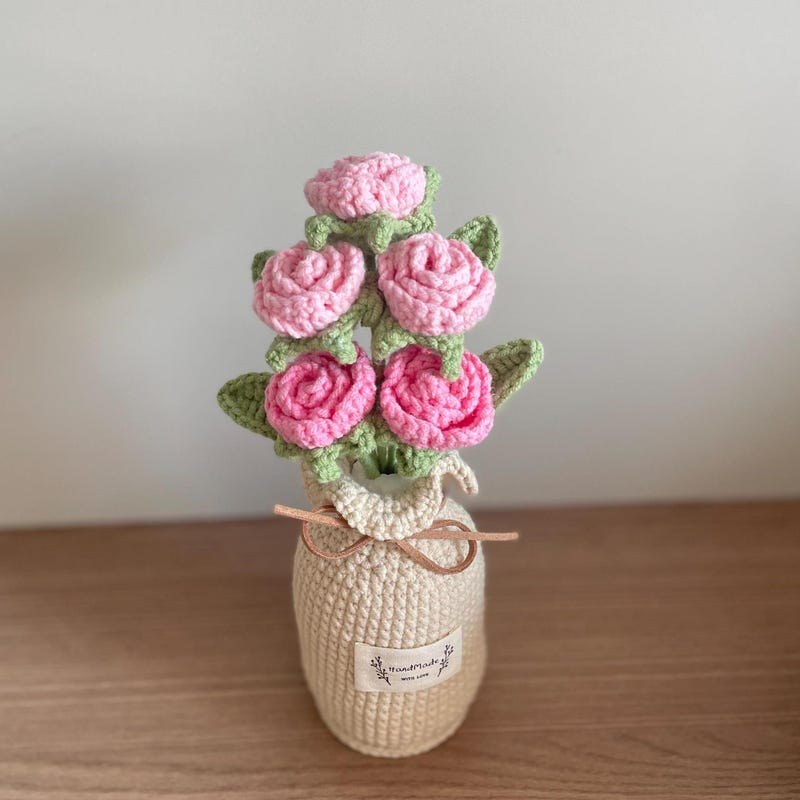 Häkelblumen Topf Häkelrosen Häkel