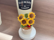 Häkelblumen Topf Häkel Sonnenblumen Abschluss Geschenk