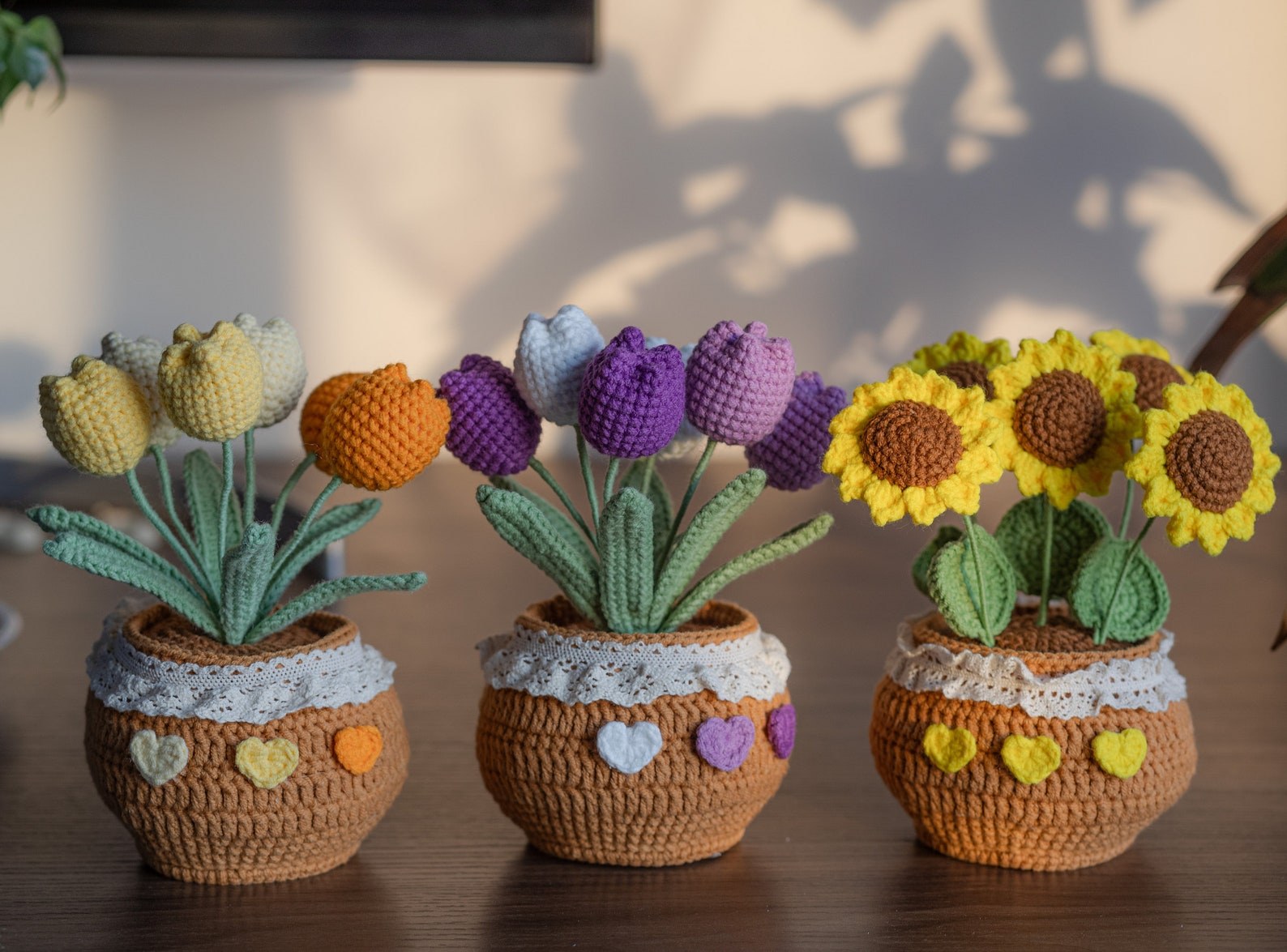 Häkelblumen Topf Häkel Tulpen Häkel Sonnenblumen
