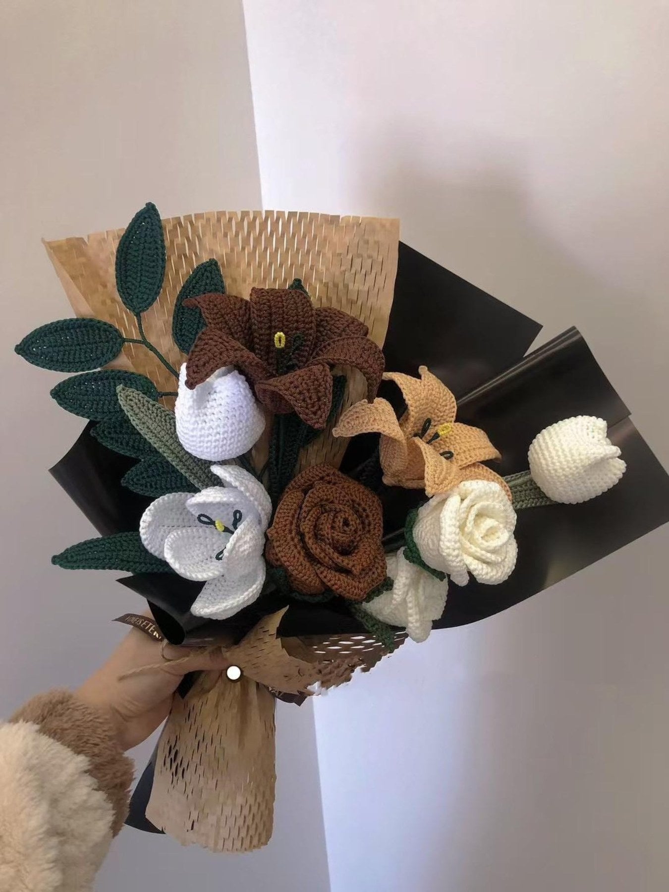 Handgemachter Häkel Lilien Strauß