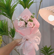 Handgemachter Häkelblumenstrauß Gestrickter Rosen Geschenk