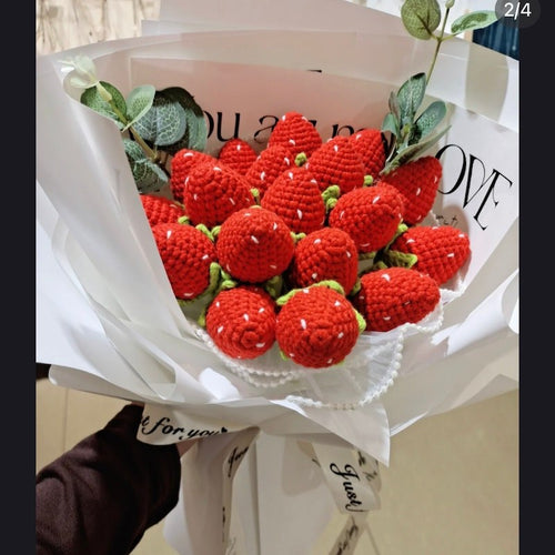 Strawberry Häkelblumen